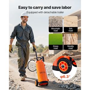 Carrello Industriale con Ruote per Spruzzatore in Acciaio Inox da 3,5 Galloni, Asta da 20,5 Pollici e Pompa Tri-Poxy per Applicazione di Intonaco - Product Image 2