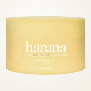 Crème corporelle soyeuse aux champignons Haruna Haruna, meilleure crème coréenne K-Beauty, 200 ml, fabriquée en Corée, à l'acide hyaluronique - Product Image 1