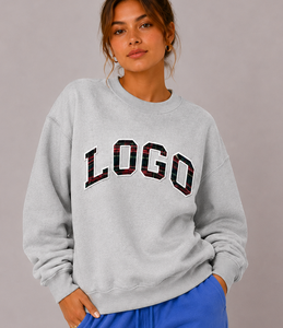 Women's Oversized 100% Cotton Turtleneck Sweatshirt Custom Front Logo Knitted Short Sleeve Soft Winter Fashion <b>Top</b> - Product Image 3