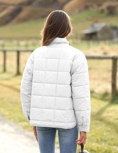 Women's Lightweight <b>Packable</b> Hooded Winter Quilted Puffer <b>Jacket</b> Detachable Sleeves Hat Zipper Closure Waterproof Wool - Product Image 3