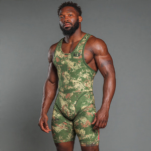 High Quality Camouflage Wrestling <b>Singlet</b> Tops <b>Men</b> Gym Workout Sublimation Wrestling Vest Sports <b>Men's</b> Wrestling <b>Singlet</b> - Product Image 5