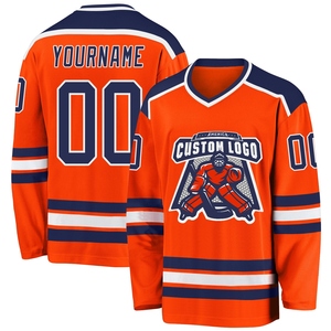 Wholesale Best Selling <b>Top</b> Quality Direct Industry Custom White Green-<b>Red</b> Hockey Jersey - Product Image 4