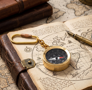 Pocket <b>Compass</b> with <b>Antique</b> Nautical Map and Sea Dragon Design – Professional Maritime Navigation Collectible for Office & Home - Product Image 6