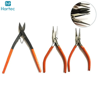 Kit professionnel de pinces micro-joyeriales en acier inoxydable, coupe-fils, pinces coupantes à bec rond, outils de fabrication de boucles, durables pour le bricolage et l'artisanat