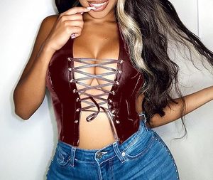 Top de Cuero Minimalista para Mujer, Chaleco Corto sin Mangas de Cuero Genuino Suave, Top Básico de Cuero Personalizado a la Moda - Product Image 3