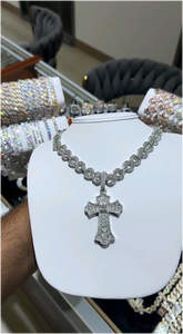 จี้รูปกางเขนฮิปฮอป CONCEPTION เครื่องประดับเงินแท้ 925 ประดับเพชรโมอิสซาไนต์ จี้รูปกางเขนฮิปฮอป - Product Image 2