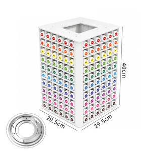 Support de rangement rotatif multicouche pour perles Hama avec séparateurs pour flacons en <span class=keywords><strong>plastique</strong></span> de 30 ml et organisateur de bureau - Product Image 6