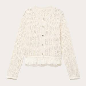 Suéter de punto suave con cuello en V de mezcla de mohair transpirable para mujer, jersey abotonado, blusa de moda de invierno, top acogedor - Product Image 1