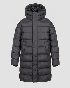 Unisex Regular Hooded Mandarin Collar Canvas Puffer Jacket Windproof Filled Polyester Shell Casual Winter <b>Coat</b> <b>Zipper</b> Closure - Product Image 3
