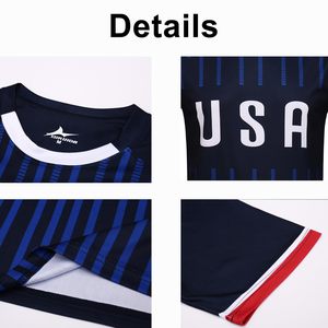 Camiseta de Fútbol de Manga Corta para Hombre, Cuello Redondo, Rayas Sublimadas, Poliéster que Absorbe la Humedad, Ropa Deportiva para Adultos - Product Image 4