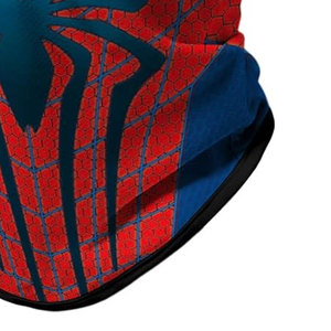 Cagoule Spider-Man intégrale rouge et bleue avec motif toile, personnalisable, unisexe, pour adulte, usage extérieur, respirante, imperméable, par sublimation - Product Image 5