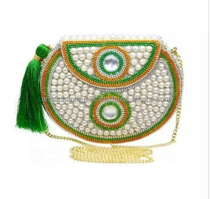 Trending Handmade Gold and White Metal <b>Bag</b> Shoulder and Cross Body Square Style for Girls and Women by LUXURY CRAFTS - Product Image 3