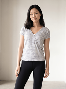 Blusa Premamá Bmama con Cuello en V, Manga Corta, Botones Frontales, para Lactancia, Venta al Por Mayor - Product Image 6