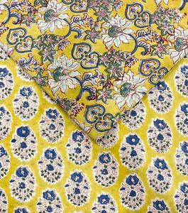 Tela de Algodón Suave Hecha a Mano en India, Estampada con Bloques a Mano en Jaipur Sanganeri, para Vestidos, Cortinas, Fundas, Decoración del Hogar, para Niños y Niñas, Venta al Por Mayor - Product Image 5