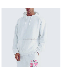 Ensemble de vêtements de sport d'hiver décontractés pour hommes personnalisés par OEM joggers à capuche respirants vêtements de sport grande taille 2 pièces décontracté course à pied écologique - Product Image 5