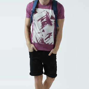 เสื้อยืดคอกลมผู้ชายผ้าฝ้าย 100% พิมพ์ลาย DTG ราคาถูก รับทำโลโก้ตามสั่ง สินค้าขายดี ทรงหลวม - Product Image 6
