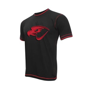 เสื้อยืดแขนสั้นคอกลมทรงสลิมฟิตสำหรับผู้ชาย ผ้าคอตตอนผสมสแปนเด็กซ์ พิมพ์ลายโลโก้ด้านหน้าด้วยเทคนิค Sublimation แห้งเร็ว ผ้าถัก - Product Image 3