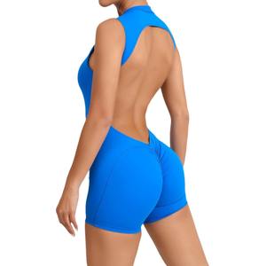 Combinaison de yoga pour femmes de haute qualité, respirante, taille haute, écologique, imperméable, séchage rapide, tricotée, sans manches, décontractée, fitness - Product Image 4