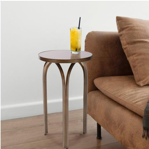 Mesa de Centro Moderna Redonda de Aluminio Estilo Art Deco Hecha a Mano para Sala de Estar, Oficina en Casa, Muebles para el Hogar - Product Image 1