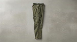 <b>Men's</b> 100% Cotton Solid Straight Cargo Pants Midweight Woven Casual <b>Trousers</b> with Large Pockets Drawstring Waist <b>Summer</b> - Product Image 2