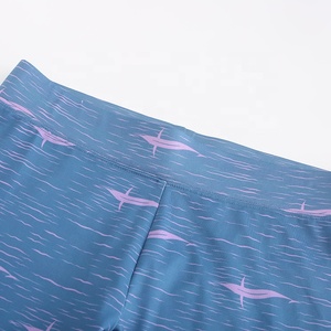 High Waist Full Length Yoga <b>Leggings</b> With Purple Print <b>Pattern</b> Seamless Elastic Waist Women's Activewear Pants - Product Image 3