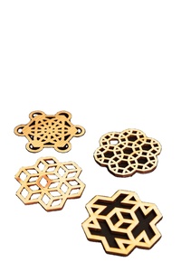 Sous-verre personnalisé en pierre carrée Mdf avec panneau dur de sublimation 3.75 écologique moderne avec sous-verre arrière en liège - Product Image 3