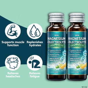 <span class=keywords><strong>Magnésium</strong></span> + Électrolytes Liquide Oral Soutien Musculaire et Nerveux Énergie Hydratation Soulagement du <span class=keywords><strong>Stress</strong></span> Récupération Bouteilles <span class=keywords><strong>de</strong></span> 50 ml Complément Alimentaire - Product Image 3
