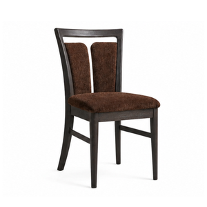 Chaise de salle à manger moderne en teck massif avec siège rembourré en tissu, mobilier de luxe pour restaurant, hôtel, café, villa - Product Image 2