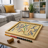Set Permainan Papan Ludo dan Tangga Ular Kayu Beech Ringan Modern Buatan Tangan |   Permainan Meja Keluarga |   Hadiah Mainan Edukatif Anak