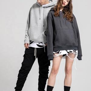 Wholesale Solid Lined Winter Knitted Fleece Pullover Hoodies Unisex Men Oversize Gym <b>Hoodie</b> Customized OEM - Product Image 3