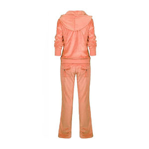 Ensemble de survêtement pour femme en coton et polyester, pantalon à revers élastiques, veste zippée intégrale, poches latérales, ensemble de sport - Product Image 5