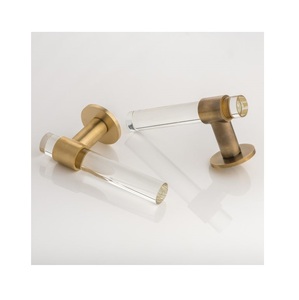 Tirador de acrílico transparente para muebles, tirador de latón y acrílico para gabinetes, tirador moderno europeo simple de acrílico para puertas de muebles del hogar, ¡mejor precio! - Product Image 2