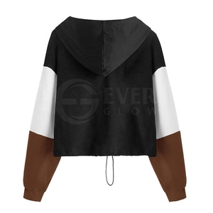 2026 Wholesale Customized Regular High Quality Best Design Women <b>Crop</b> <b>Top</b> <b>Hoodies</b> with Full Sleeves Autumn 100% Cotton - Product Image 2