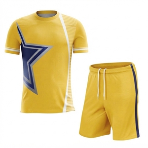 Conjunto de Uniforme de Fútbol Verde Personalizado, Impresión por Transferencia de Calor, Cuello Redondo, Manga Corta, Absorbe la Humedad, 100% Poliéster, Ropa Deportiva Unisex - Product Image 2