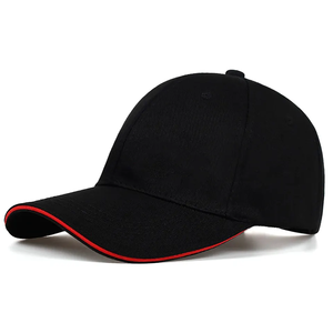 Nueva Gorra de Béisbol de Algodón Unisex, Ajustable, Informal, con Ribete Rojo para Adultos, para las Cuatro Estaciones - Product Image 1