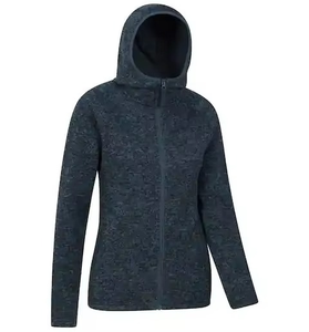 Sudadera con Capucha de Forro Polar para Mujer, Corte Ajustado, Cierre Completo, Cómoda y Acogedora, Estilo Urbano Minimalista, Servicio Personalizado OEM - Product Image 5