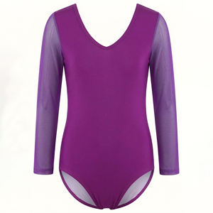 Maillot de Gimnasia Rítmica para Mujer, Manga Larga, Sexy, Estampado, Diseño Personalizado, Ropa Deportiva, Leotardos de Animadoras, Colores Personalizados, OEM - Product Image 3