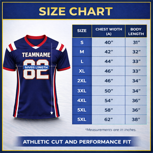 Camiseta de Fútbol Americano Personalizada con Estampado Sublimado, Nombre y Número del Jugador Bordados, Secado Rápido, Transpirable, 100% Poliéster, Deportiva - Product Image 5