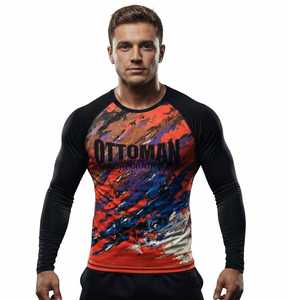 Diseño Personalizado con su Propio Logotipo, Camiseta de Manga Larga con Estampado por Transferencia de Calor, Nueva Llegada, MMA para Adultos, Spandex/Nailon de Secado Rápido - Product Image 2