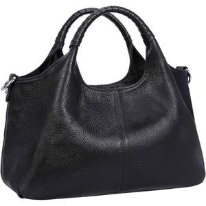 Women’s Leather Satchel Handbag, Hobo Crossbody Shoulder <b>Purse</b>, Stylish Structured Tote Bag for Work, Shopping, Travel - Product Image 2