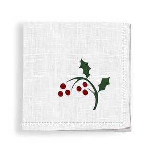 Serviette en coton brodée pour la décoration de table, style classique, serviette pour Noël avec taille et logo personnalisés - Product Image 5