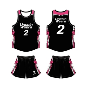 Ensemble d'uniformes de basketball pour hommes en tissu mesh 100 % polyester, respirant, séchage rapide, léger, manches courtes, personnalisable, marque - Product Image 1