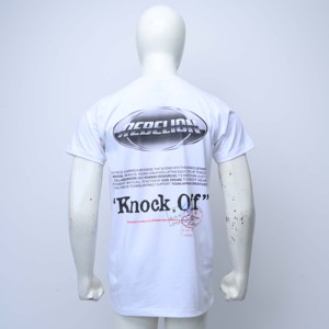 T-shirt blanc pour homme 100 % coton à manches courtes, coupe classique, col rond, décontracté, respirant, en jersey, avec motif 'Je soutiens les jeunes créateurs africains' - Product Image 3