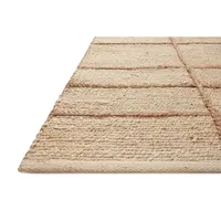 WIKFODTO Tapis de luxe réversible en jute tressé, tissé à la main, brodé, tufté, fait à la machine, antidérapant, pour la prière, le voyage, la maison et le salon