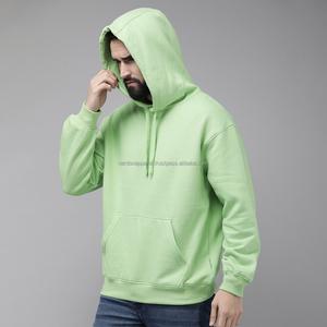 Nardon Apparel 2025, venta al por mayor, marca Vintage, Sudadera con capucha en blanco verde claro para hombre, estilo lavado con impresión personalizada - Product Image 4