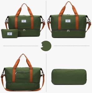 กระเป๋าเดินทางกีฬาขนาดใหญ่แบบขยายได้ กันน้ำ มีซิป สำหรับฟิตเนส โยคะ วันหยุดสุดสัปดาห์ มีช่องใส่รองเท้า พกพาสะดวก ทำจากไนลอน - Product Image 2