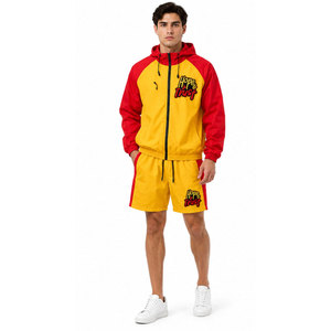 Conjunto de Chaqueta Cortavientos Ligera de Nailon Personalizada y Pantalones Largos Transpirables con Capucha de Lona, Ropa Deportiva para Correr en Invierno - Product Image 5