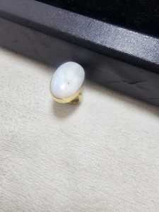 Bague en Pierre de Lune Arc-en-ciel Plaqué Or, Bijou de Doigt Ovale en Pierre Précieuse pour Femme, Bague en Pierre de Lune Plaqué Or pour Femme - Product Image 1