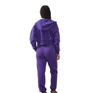Pantalones Jogger de Algodón Felpa Personalizados al por Mayor, de Moda, Ajustados, con Bolsillos Laterales, Diseño Casual para Mujer - Product Image 3
