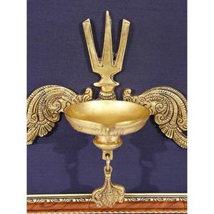 20 \ "รูปปั้นทองเหลืองกรอบไม้สัญลักษณ์ vaishnava โคมไฟจักระ - Product Image 1